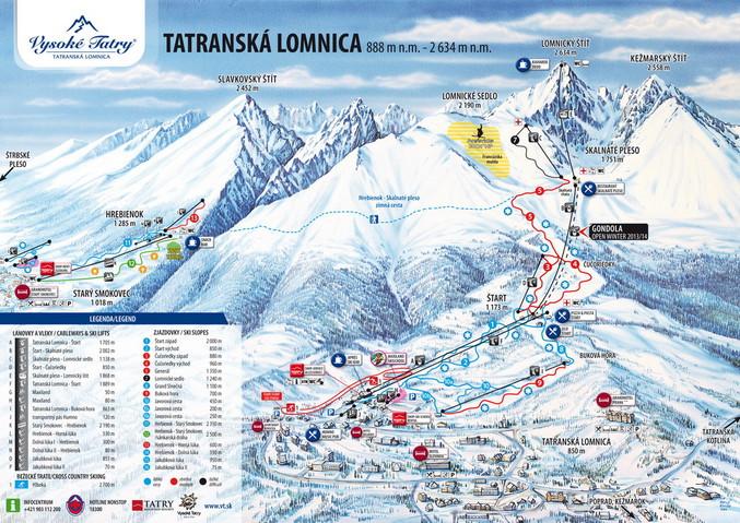 mapa tatranska lomnica